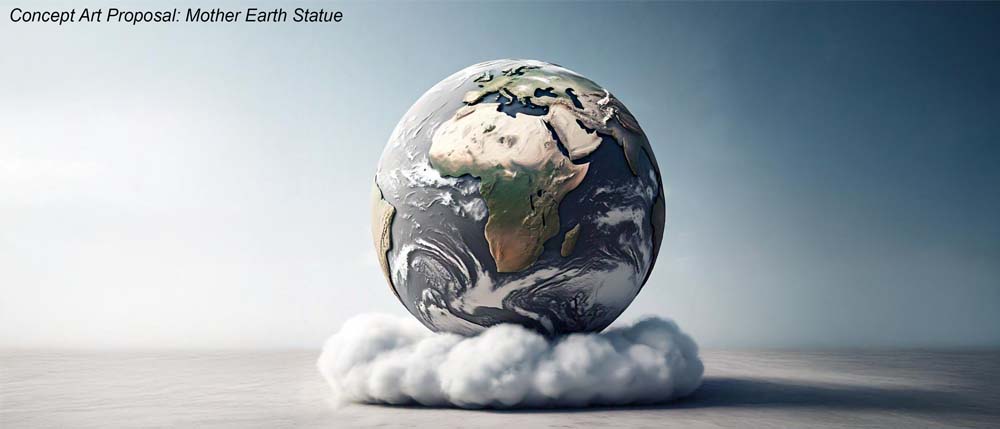 Conceptual drawing of the Mother Earth Monument