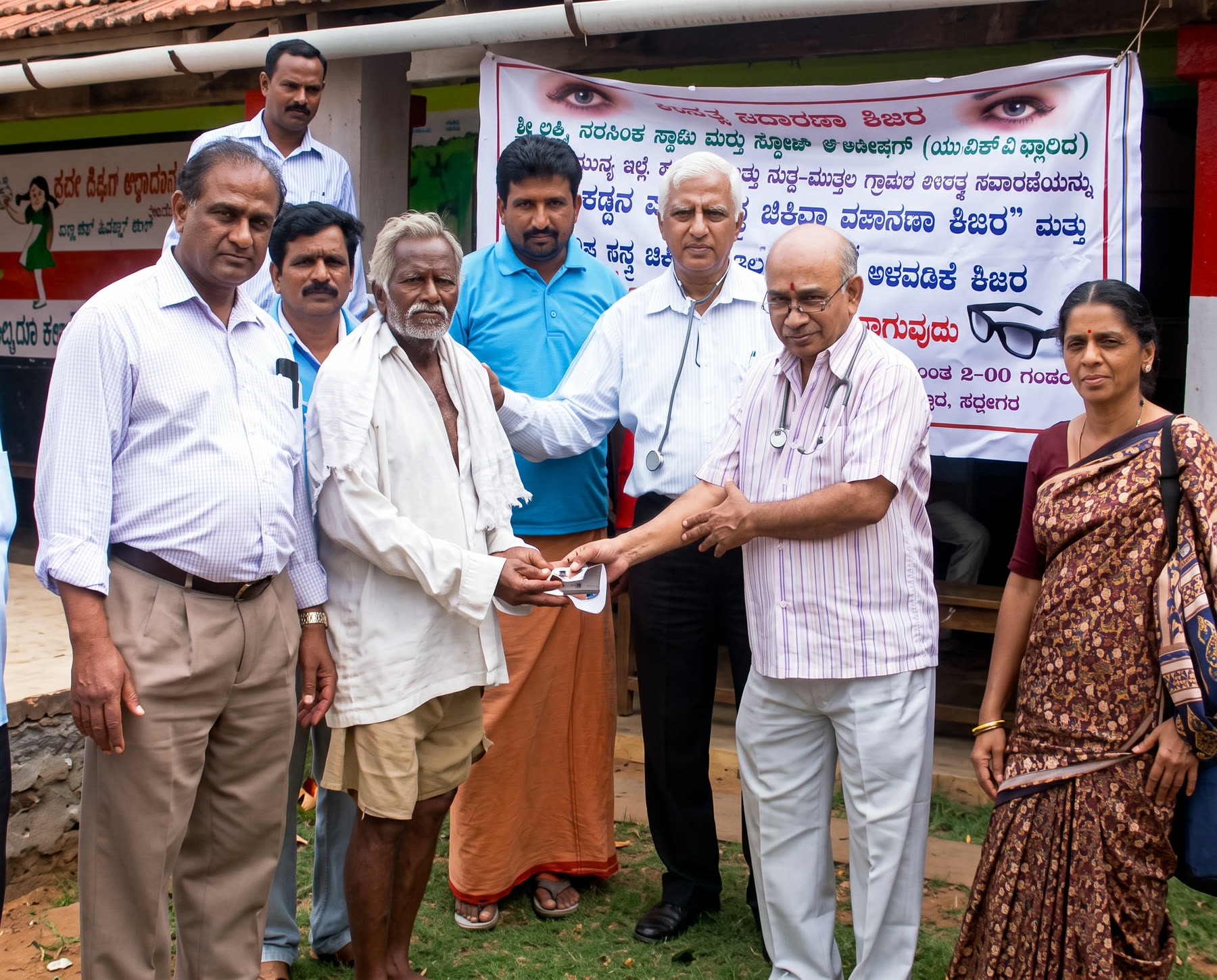 SCOPE Foundation volunteers at a screening camp
